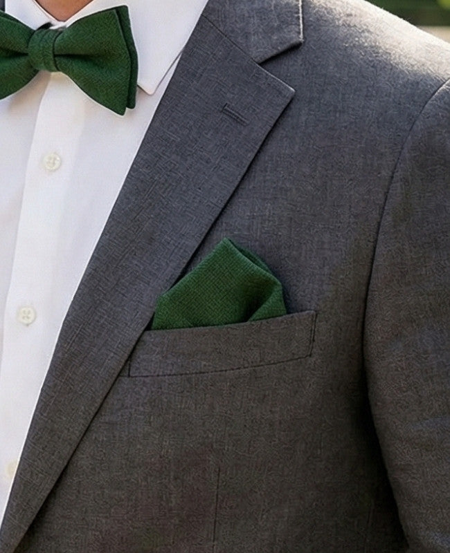 
Lenço de bolso Verde n°2 em Linho «Basile»
