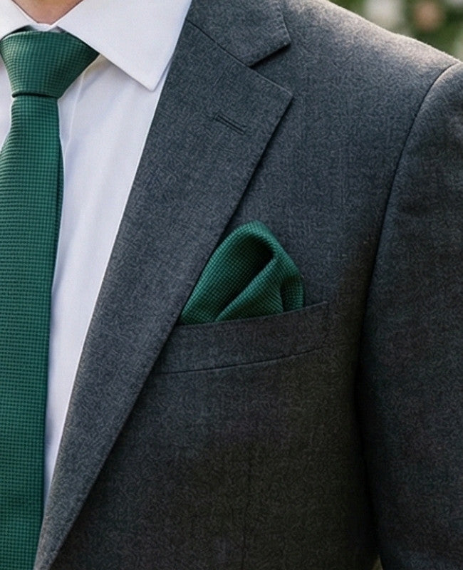 Lenço de bolso Verde n°2 em Poliéster «Martin»