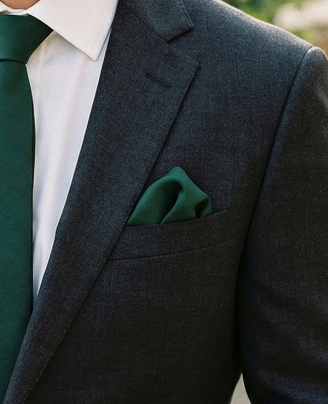 Lenço de bolso Verde n°4 em Poliéster «Anatole»