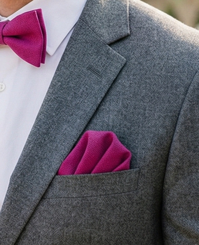 Lenço de bolso Violeta n°1 em Linho «Basile»