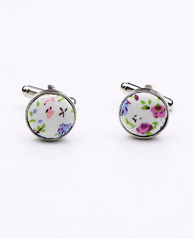 Boutons de Manchette Liberty Gris en Coton | Gaspard - Unipap's