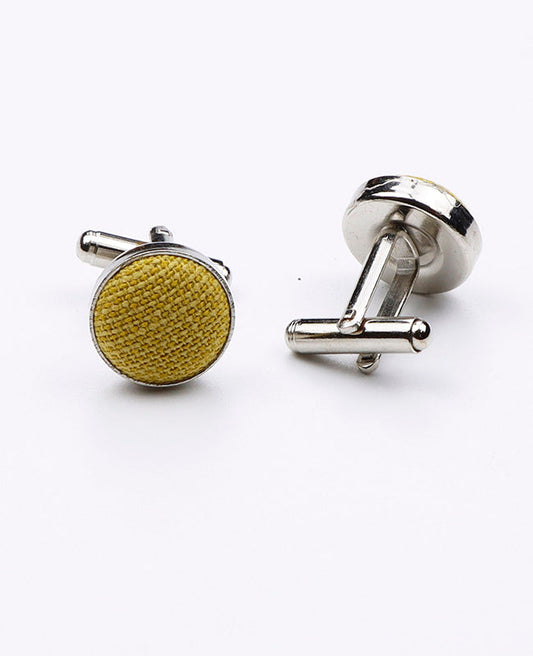 Boutons de Manchette Jaune Homme en Coton | Edgard | Unipap's