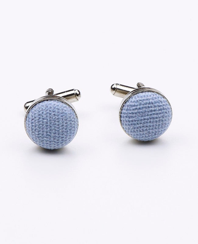 Boutons de Manchette Bleu n°3 en Effet Velours | Simon - Unipap's