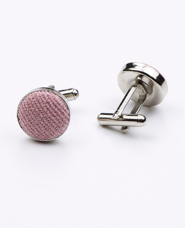 Boutons de Manchette Rose n°3 en Effet Velours | Simon - Unipap's