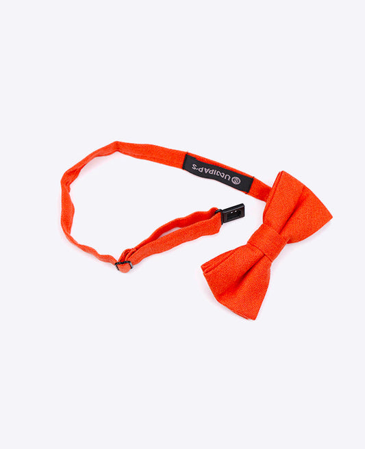 Noeud Papillon Orange n°1 Enfant en Lin