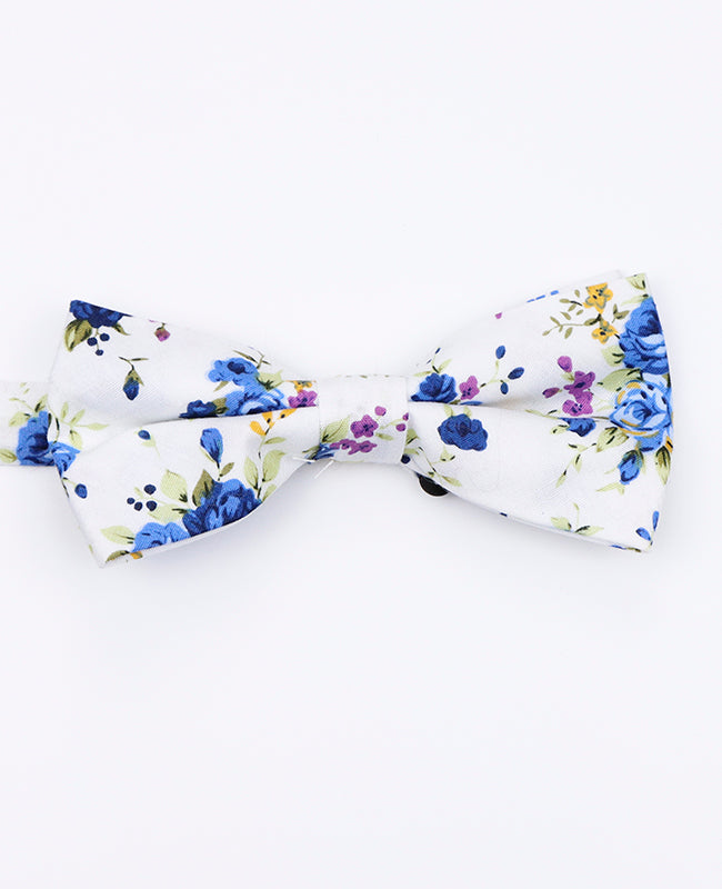Noeud Papillon Liberty Blanc n°3 Homme en Coton | Charles - Unipap's
