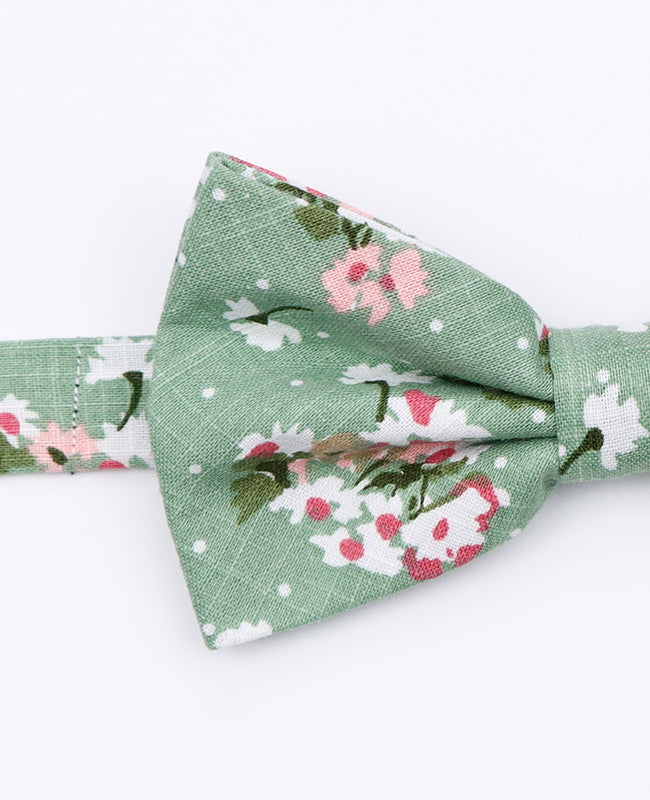 Noeud Papillon Liberty Vert n°3 Homme en Coton | Gaspard - Unipap's