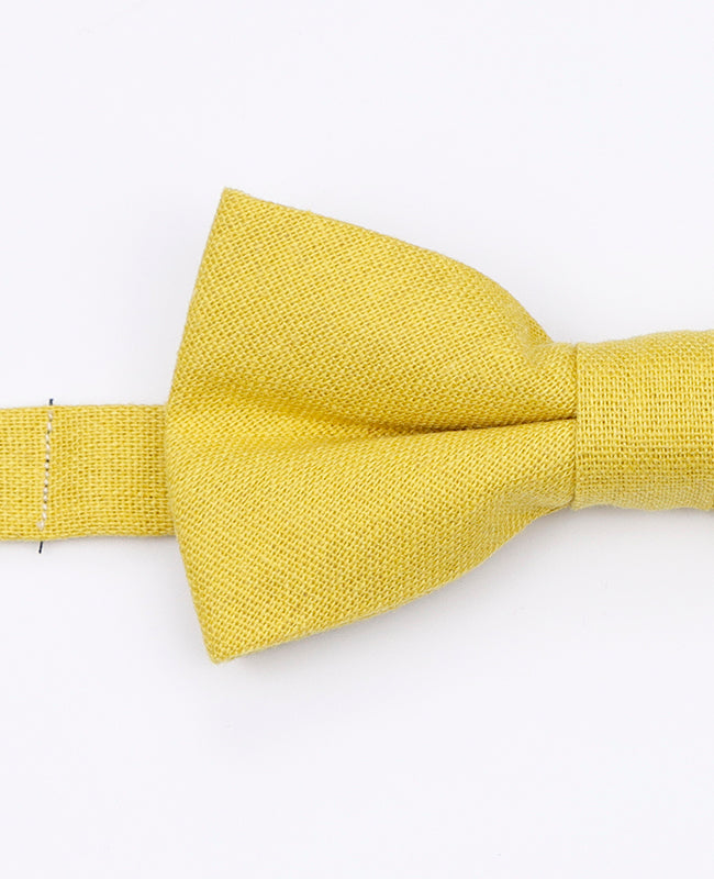 Noeud Papillon Jaune n°1 Homme en Lin | Basile - Unipap's