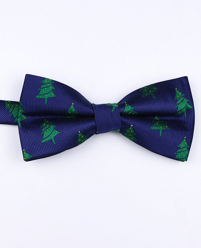 Noeud Papillon de Noël Bleu n°1 Homme en Polyester «Christmas»