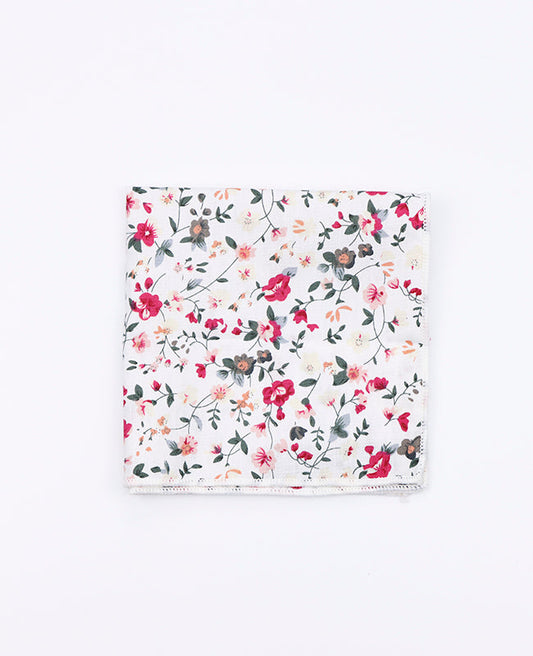 Pochette de Costume Liberty Blanc n°2 en Coton | Charles - Unipap's