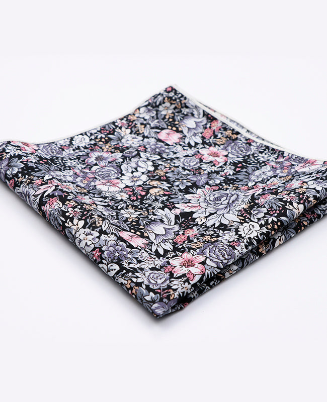 Pochette de Costume Liberty Noir n°2 en Coton | Gaspard - Unipap's