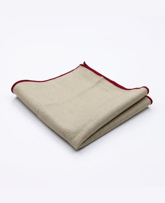 Pochette de Costume Beige n°2 en Lin | Basile - Unipap's